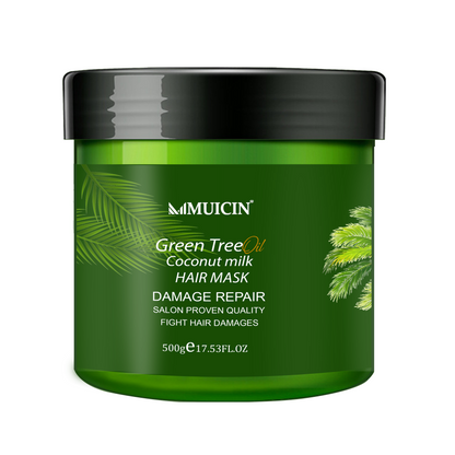 MUICIN - Green Tea & Coconut Milk Hair Keratin Protein Mask - 500g