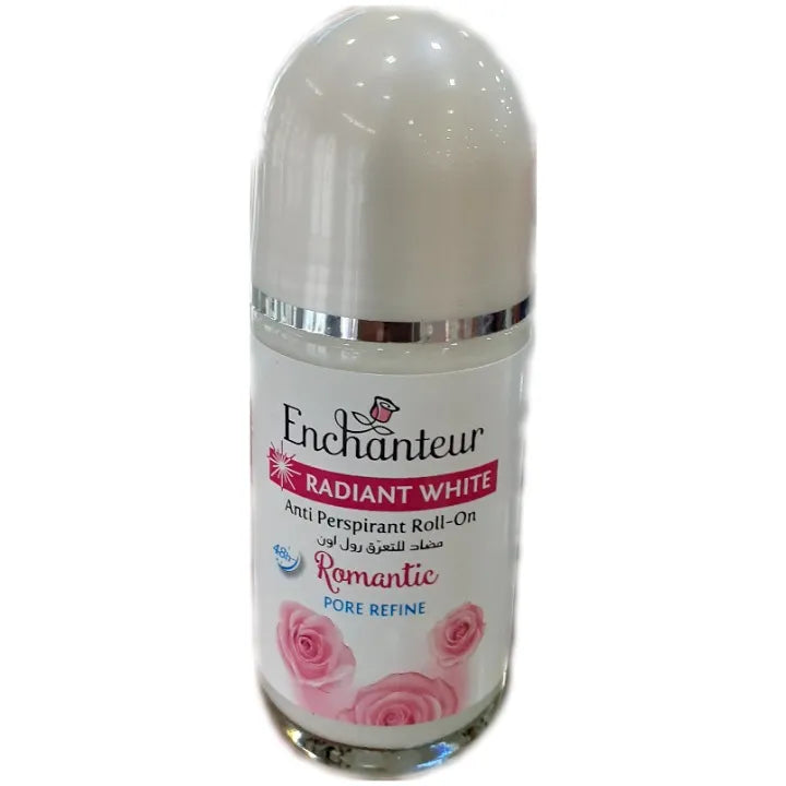 Enchanteur Deodorant Roll On Radiant White Pore Refine Romantic 50Ml - Highfy.pk