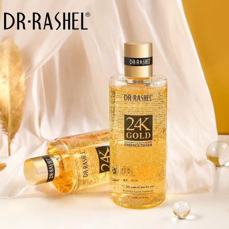 Dr. Rashel 24K Gold Radiance & Anti Aging Essence Toner 300Ml - Highfy.pk