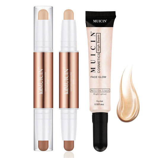 MUICIN - 2 in 1 3D Contour Stick & Face Glow Highlighter Tube