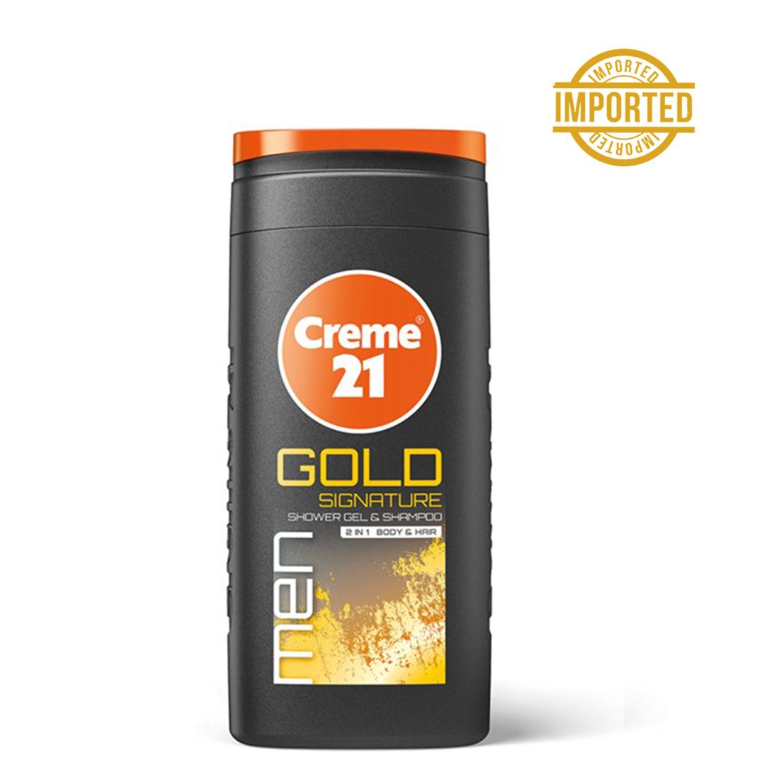 Creme 21 Men Shower Gel & Shampoo 2 In 1 Gold Signature 250 Ml - Highfy.pk