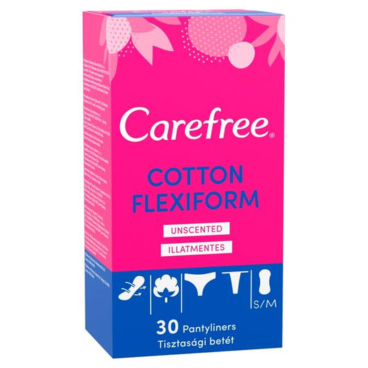 Care Free Panty Liner Flexiform Unscented Cotton 30 S - Highfy.pk