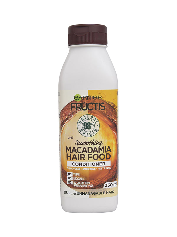 Garnier Fructis Conditioner Smoothings Macadamia Hair Food 350 Ml