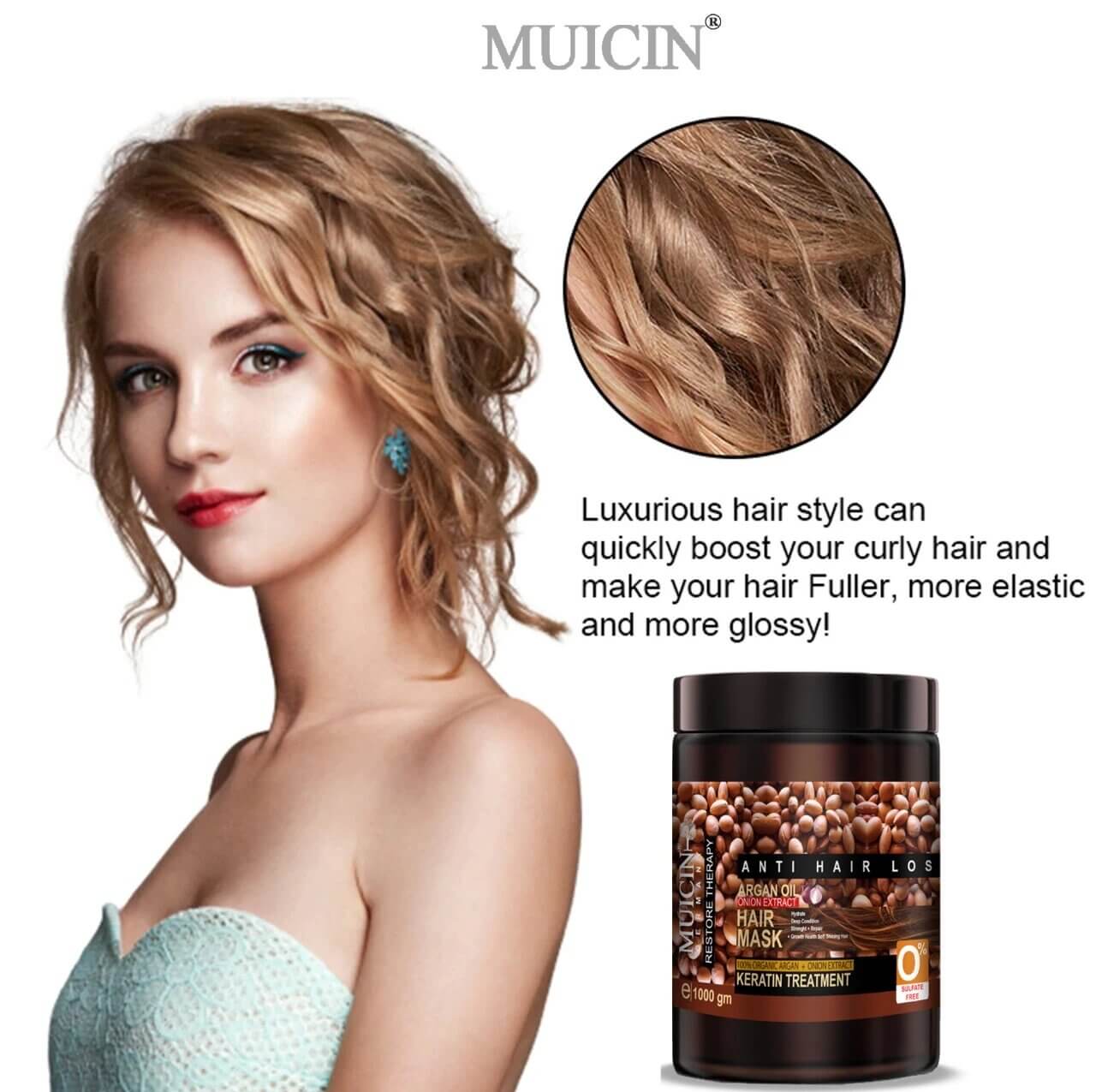 MUICIN - Argan Oil & Onion Extract Anti Hair Loss Keratin Treatment Hair Mask - 1000g