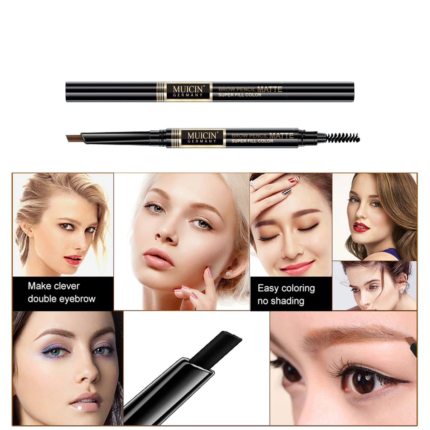 MUICIN - 2 In 1 Eyebrow Marker Eyeliner