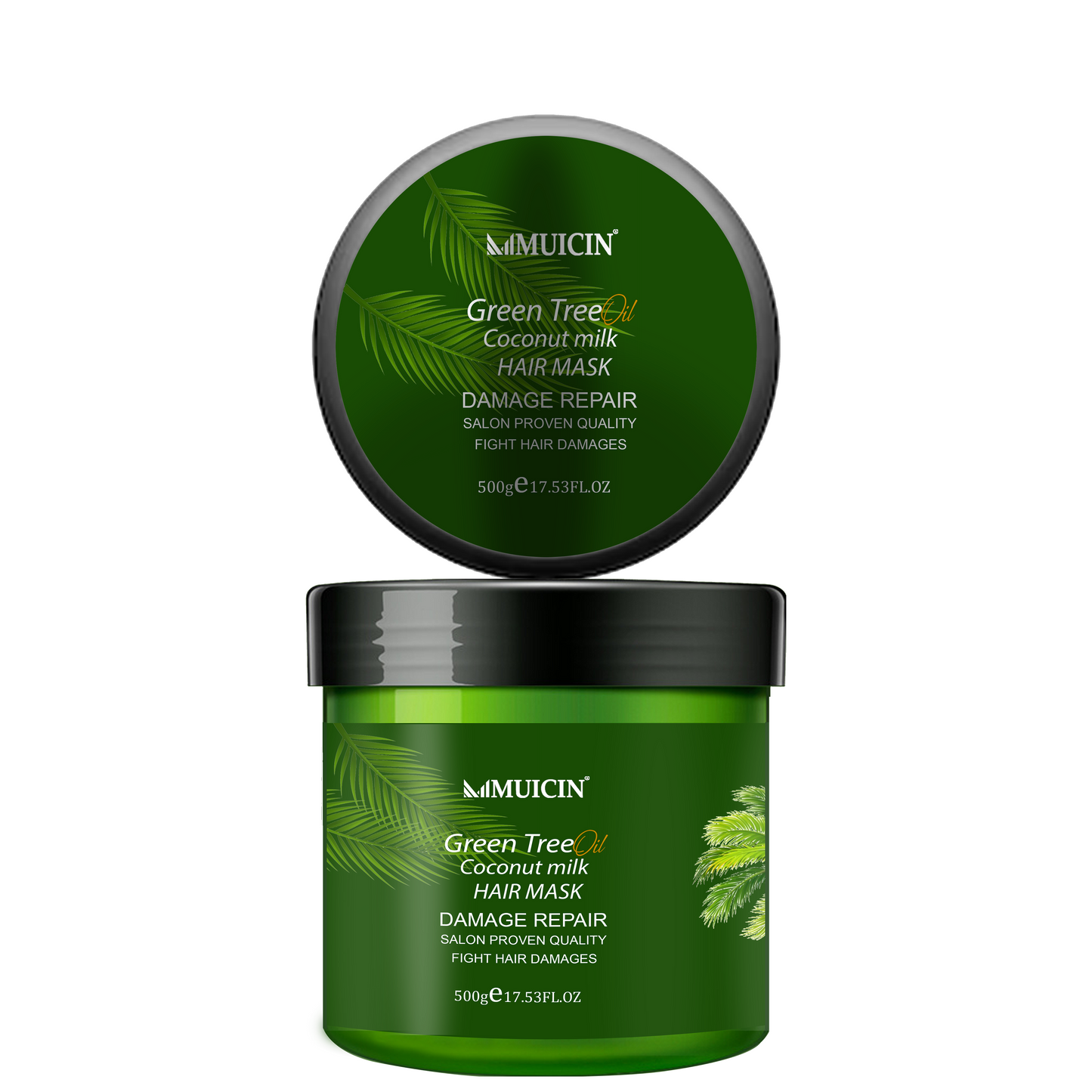 MUICIN - Green Tea & Coconut Milk Hair Keratin Protein Mask - 500g