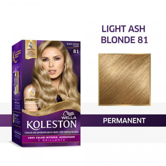 Wella Koleston - Hair Color Cream Light Ash Blonde 8/1 - Highfy.pk