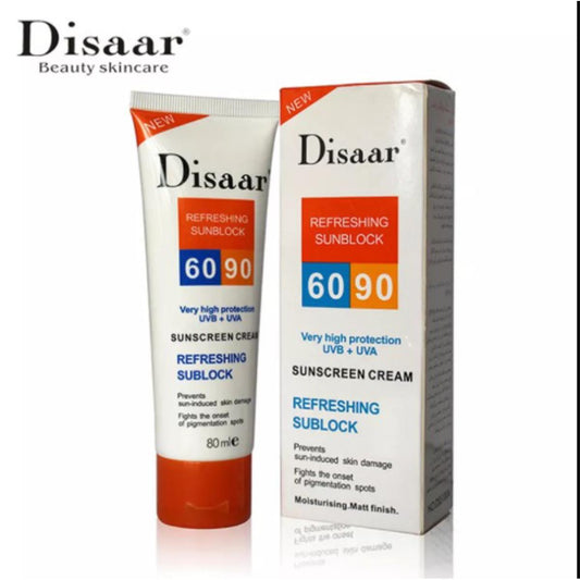 Disaar Refreshing Sunblock Sunscreen Cream Spf60/90++ - Highfy.pk