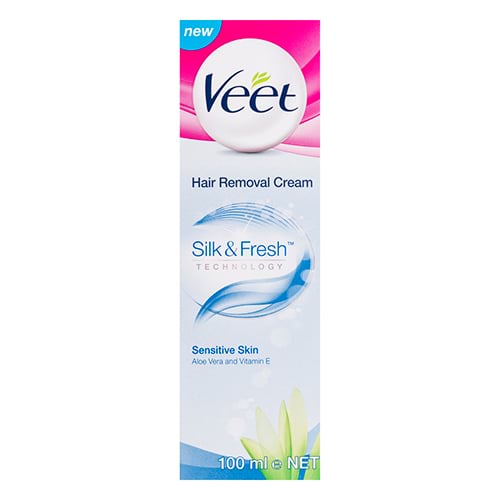 Veet Hair Removal Cream Silk And Fresh For Sensitive Skin 100Ml - Highfy.pk