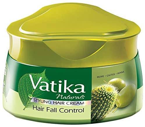 Vatika Styling Hair Cream Hair Fall Control Cactus, Ghergir & Olive 140Ml - Highfy.pk