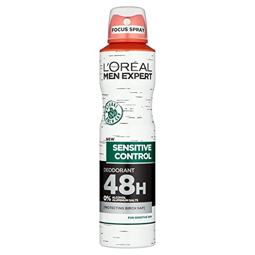 L'Oreal Men Expert 48H A/P Deodorant Spray Sensitive Control 250Ml - Highfy.pk