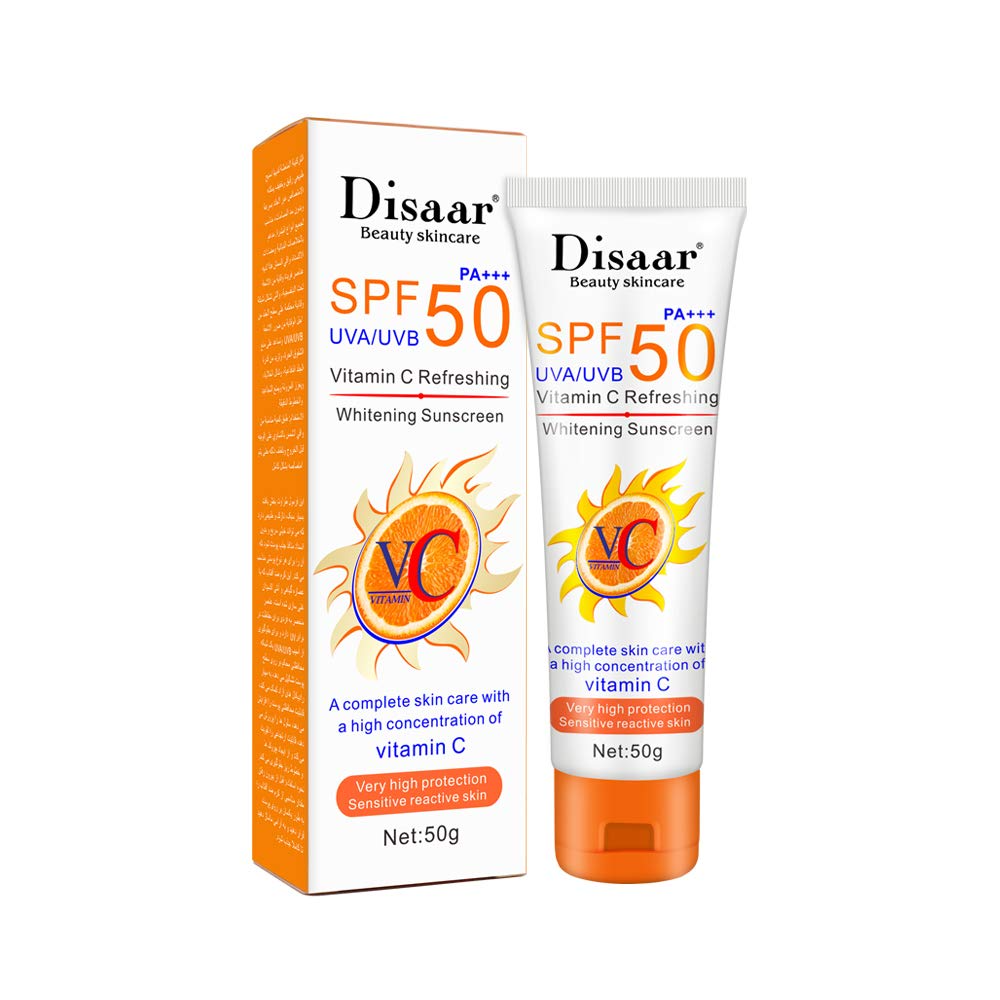 Disaar - Vitamin C Refreshing Whitening Sunscreen Spf 50 Pa+++ 50G - Highfy.pk