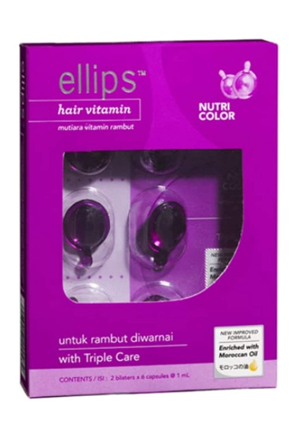 Ellips Hair Vitamin Capsule Nutri Color With Triple Care 12'S - Highfy.pk