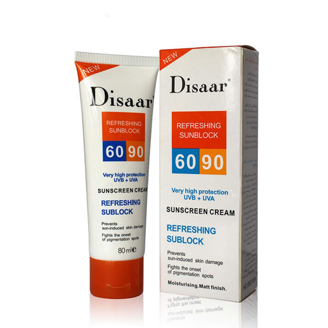 Disaar - Refreshing Sunblock Very High Protection Uvb + Uva Spf 60-90++ 80Ml - Highfy.pk
