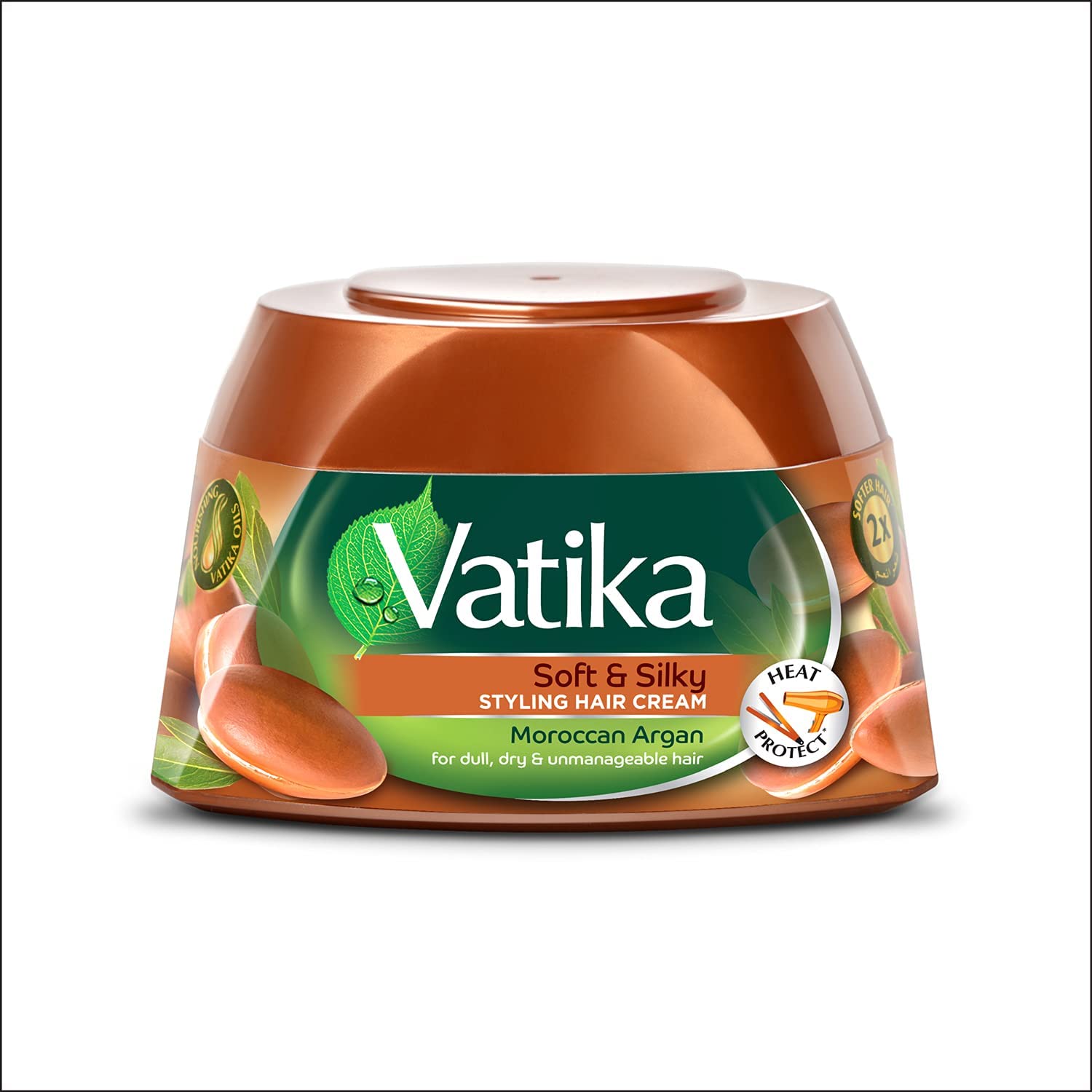 Vatika Styling Hair Cream Soft & Silky, Moroccan Argan 140Ml - Highfy.pk