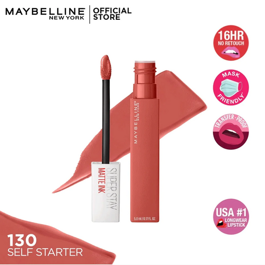 Maybelline Superstay Matte Ink Liquid Lipstick 130 SELF Starter - Highfy.pk