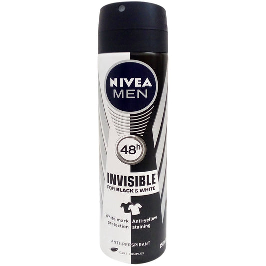 Nivea A/P Spray For Men Invisible Black & White 150Ml - Highfy.pk