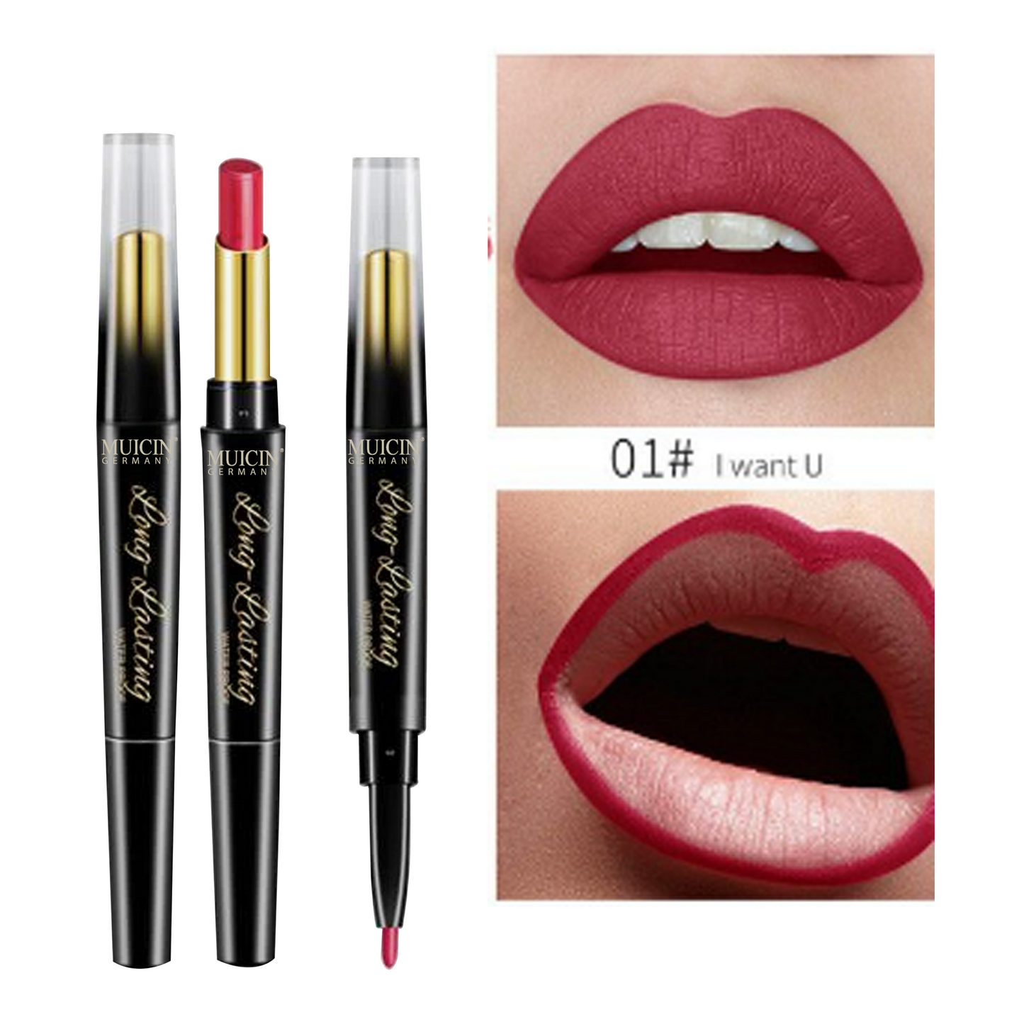 MUICIN - 2 In 1 Lipstick & Lip Liner