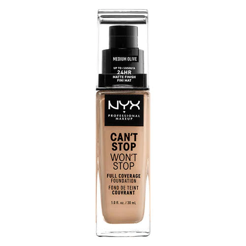 NYX - Can'T Stop Won'T Stop 24Hr Full Coverage Liquid Foundation - Medium Olive - Highfy.pk