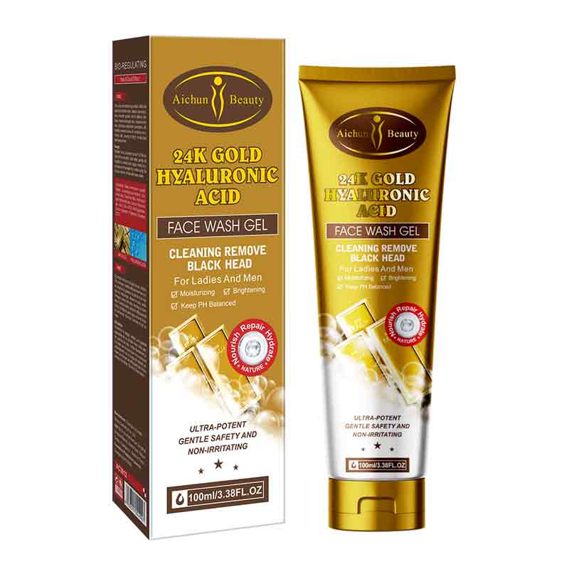 Aichun Beauty 24K Gold Hyaluronic Acid Face Wash Gel 100Ml - Highfy.pk