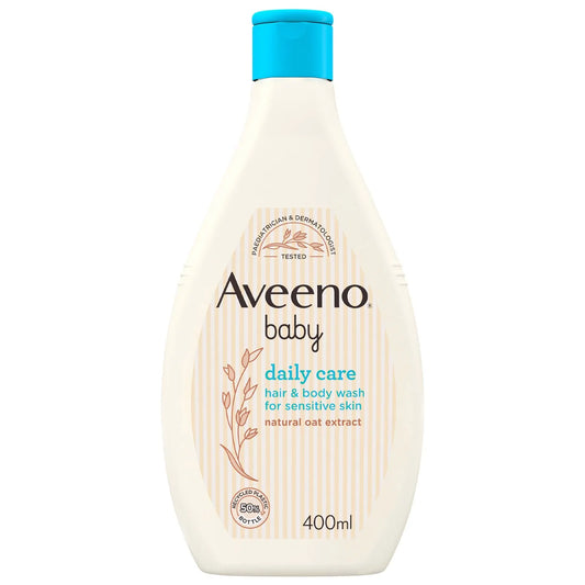 Aveeno Baby Daily Moisture Wash & Shampoo Natural Oat Extract 12Oz/400Ml - Highfy.pk