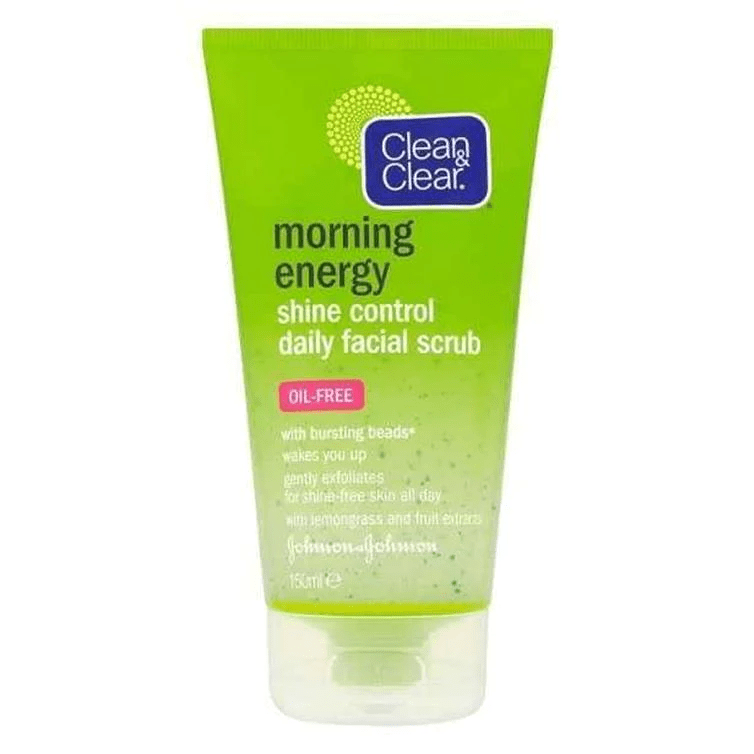 Clean & Clear Daily Facial Scrub Shine Control Morning Energy 150Ml - Highfy.pk