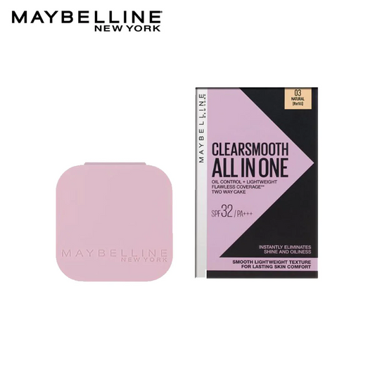 Maybelline New York Clear Smooth All In One Powder Foundation - 03 Natural - Highfy.pk