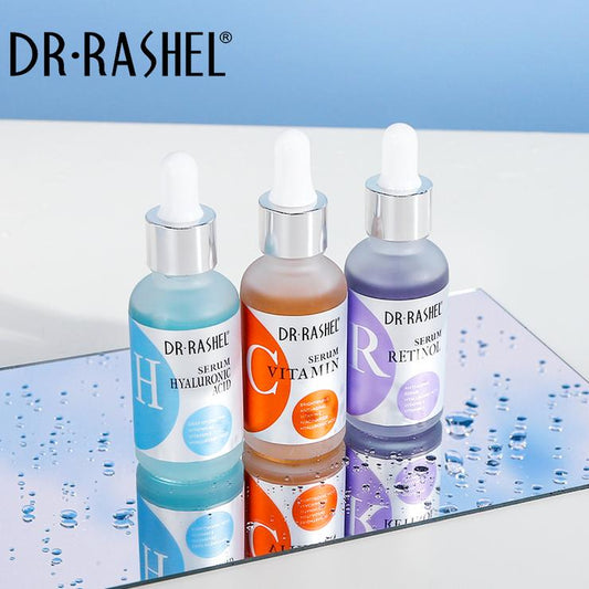 Dr Rashel Facial Serum Set 3 Pack- Anti-Aging Moisturizing Vitamin C , Hyaluronic Acid And Retinol - Highfy.pk