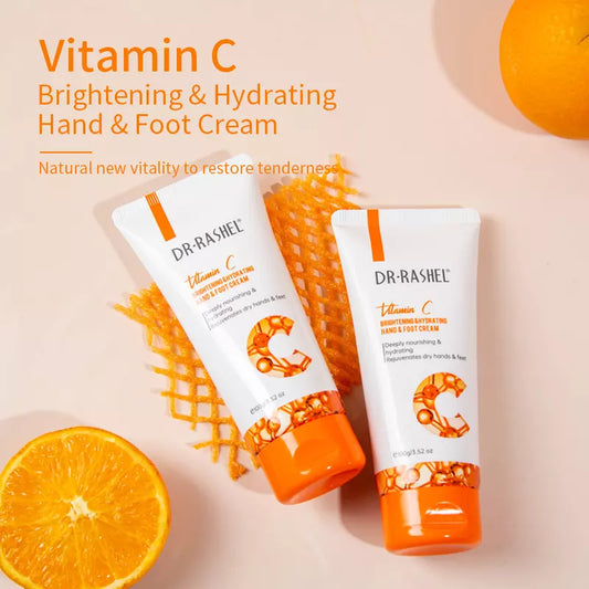 Dr Rashel Vitamin C Brightening & Hydrating Hand & Foot Cream 100Gm - Highfy.pk