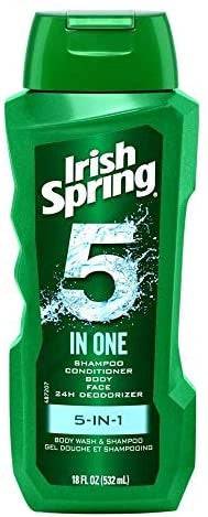 Irish Spring 5In1 Shampoo+Conditioner+Body Face Deo 18Oz/532Ml - Highfy.pk