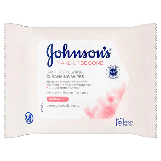 Johnsons Face Care Wipes Make Up Be Gone Refreshing 25 S - Highfy.pk