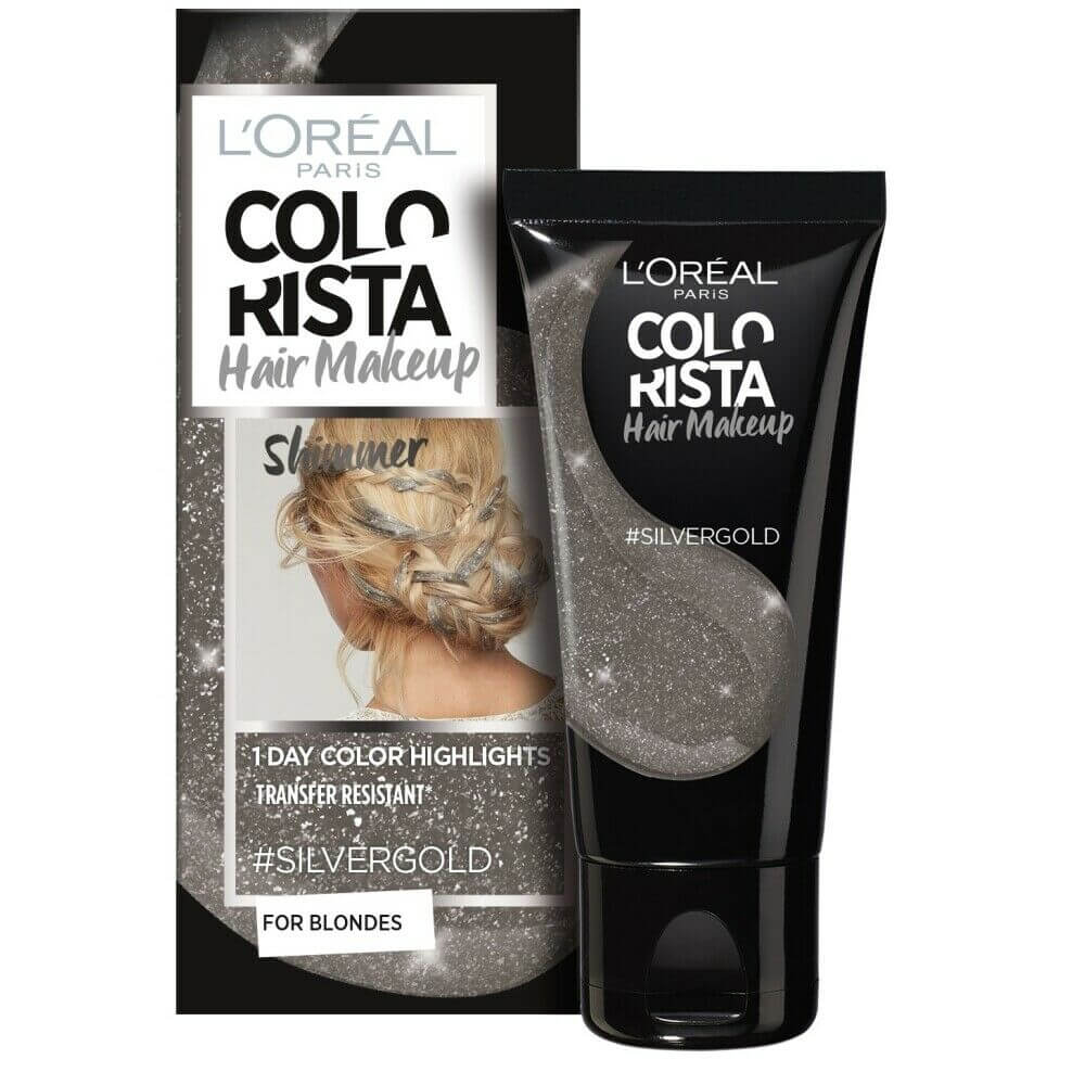 L'Oreal Colorista Hair Makeup Shimmer Silver Gold Hair Color 30 Ml - Highfy.pk