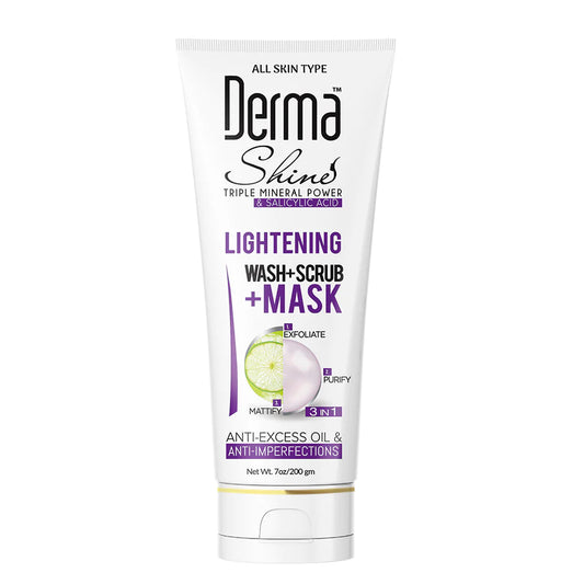 Derma Shine Lightening Wash+ Scrub+ Mask (3 In 1) - Highfy.pk