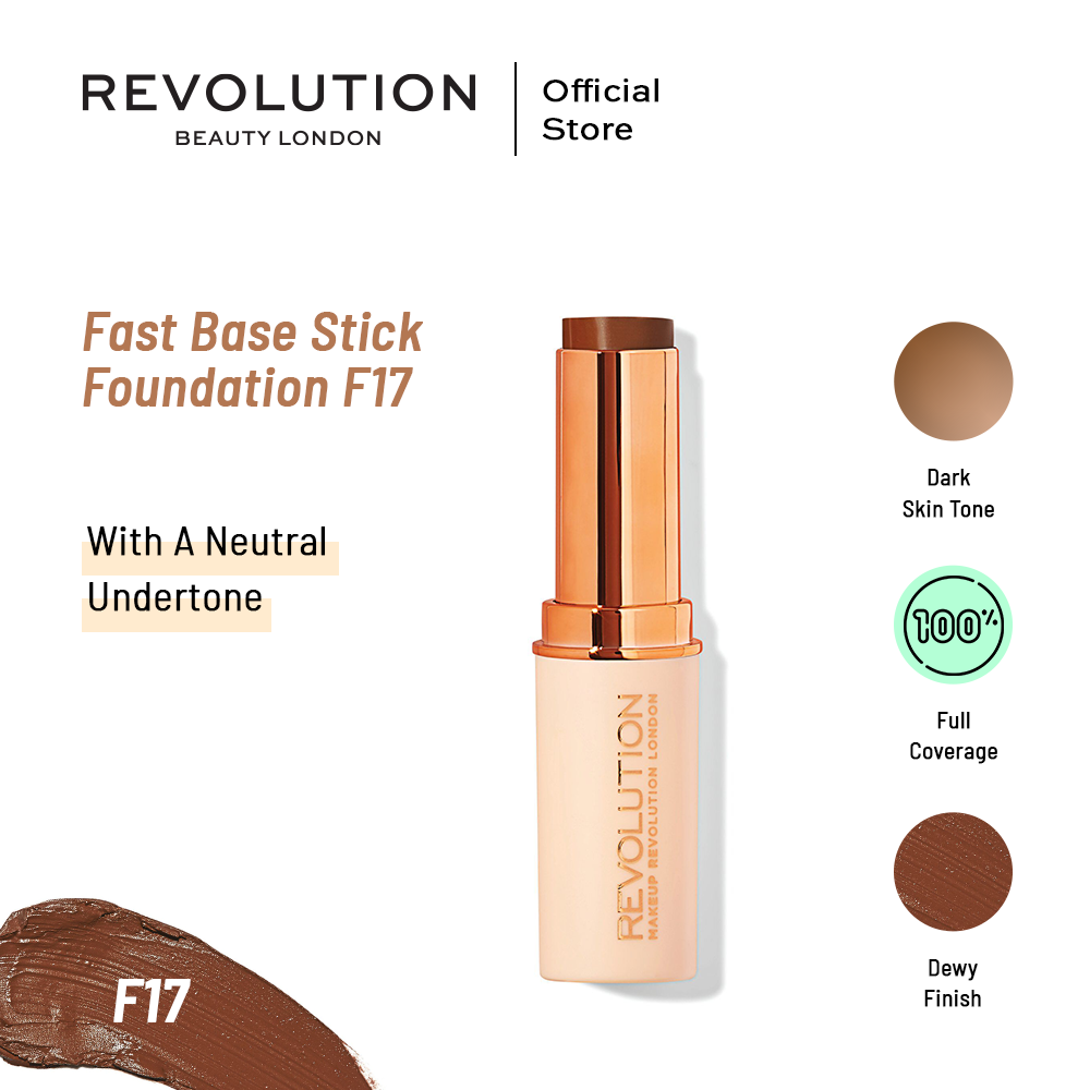 Makeup Revolution Fast Base Stick Foundation - F17 - Highfy.pk