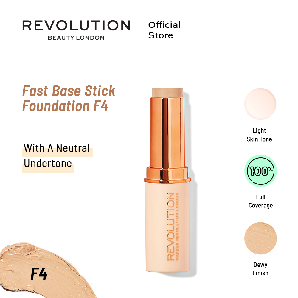 Makeup Revolution Fast Base Stick Foundation - F4 - Highfy.pk