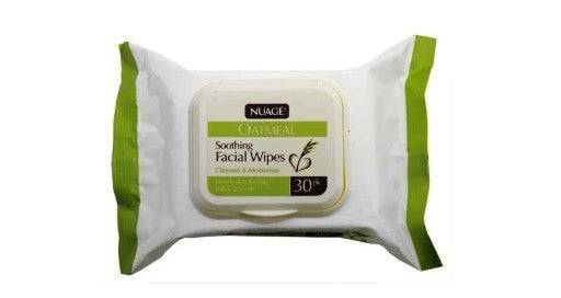 Nuage Facial Wipes Oatmeal Soothing Cleanses & Moisturises 30S