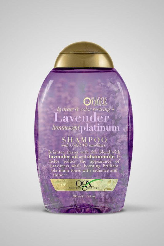 OGX Shampoo Hydrate & Color Reviving+Lavender Platinum (Sulphate Free) 385 Ml - Highfy.pk
