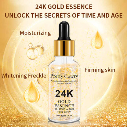 Pretty Cowry 24K Gold Essence 99% Pure Gold Face Serum 30Ml - Highfy.pk