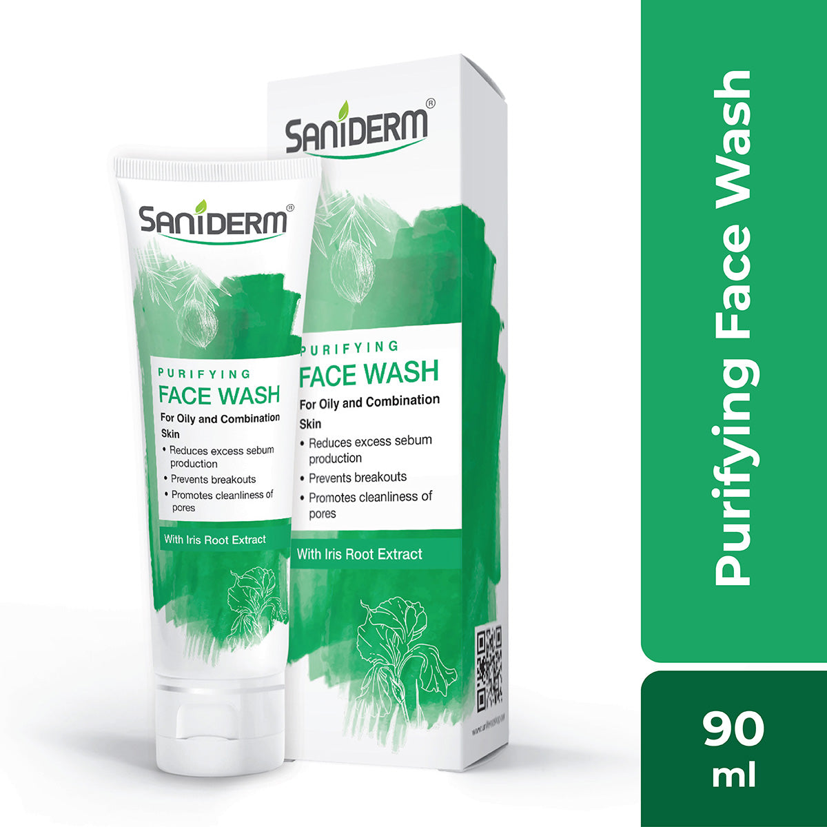 Saniderm Purifying Face Wash With Iris Root Extracts 90Gm - Highfy.pk