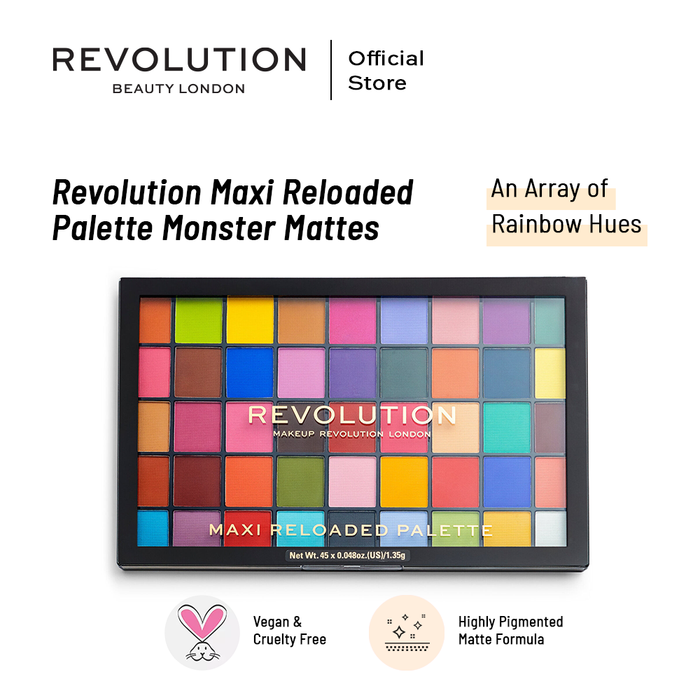 Maxi Reloaded Palette, Eyeshadow Palette, 45 Highly Pigmented Neutral  Shades, Large It Up, 1.35g