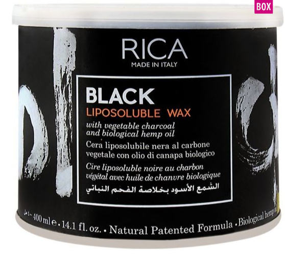Rica Wax Brazilian Black With Vegetable Charcoal 14.1Oz/400Ml