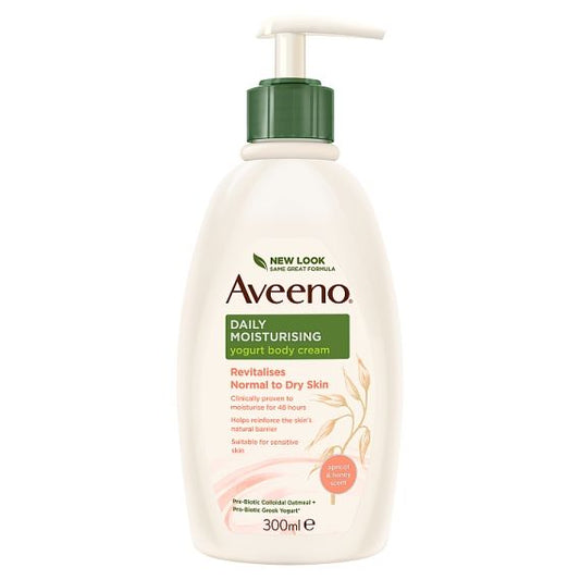 Aveeno Daily Moisturising Yogurt Body Cream Apricot Honey Scent Pump 300Ml - Highfy.pk