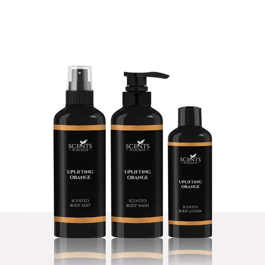 Scent N Secrets Uplifting Orange Bath & Body Kit - 3 Pc Bundle - Highfy.pk