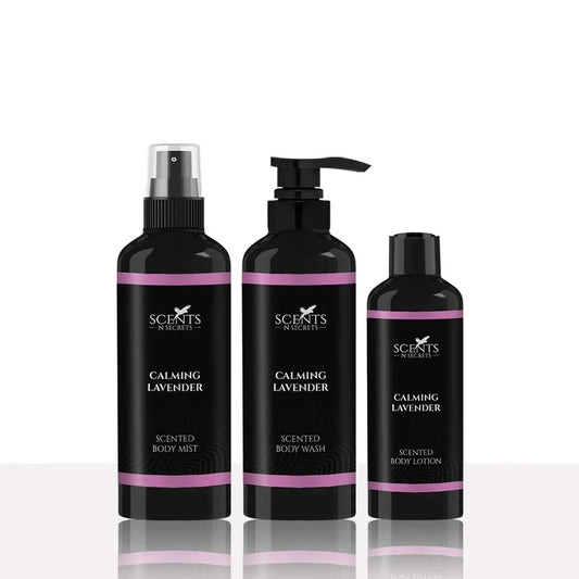Scent N Secrets Calming Lavender Bath & Body Kit - 3 Pc Bundle - Highfy.pk