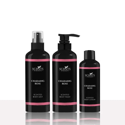 Scent N Secrets Charming Rose Bath & Body Kit - 3 Pc Bundle - Highfy.pk