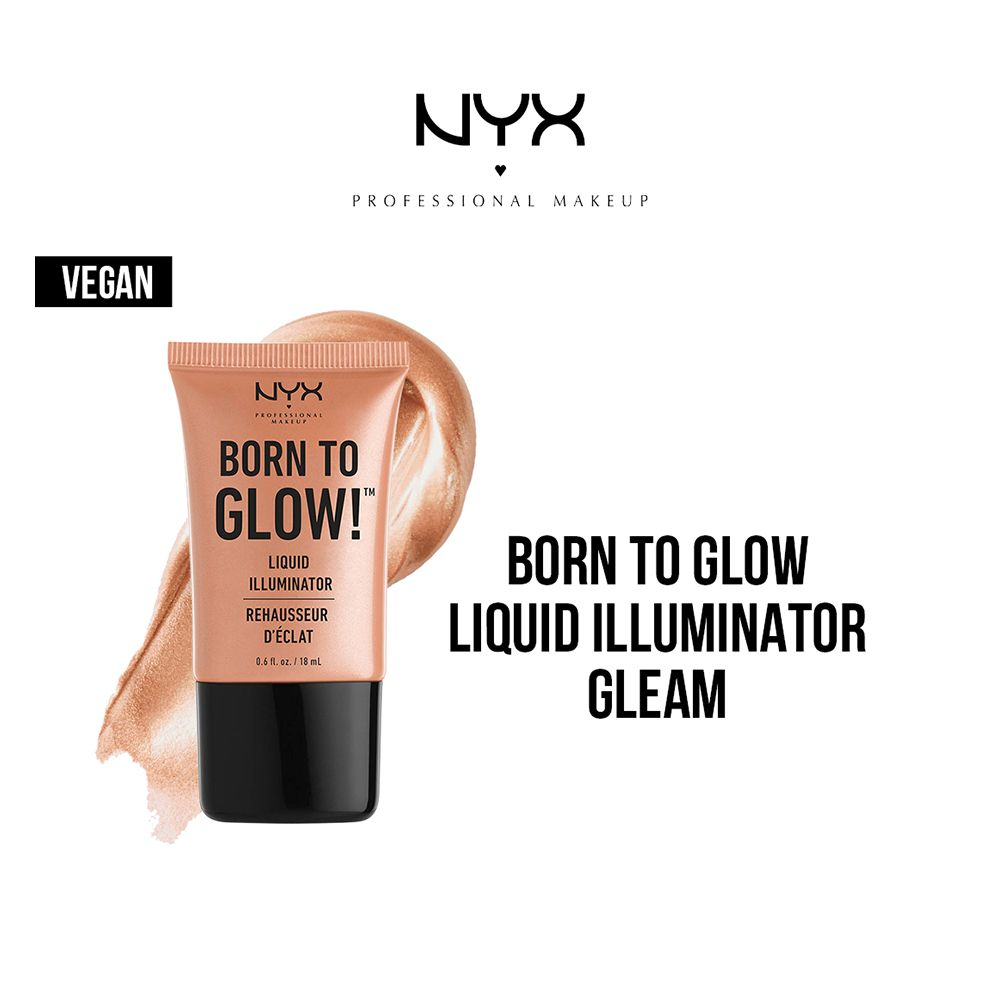 NYX Cosmetics Born To Glow Liquid Illuminator - 02 Gleam Highlighter - Highfy.pk