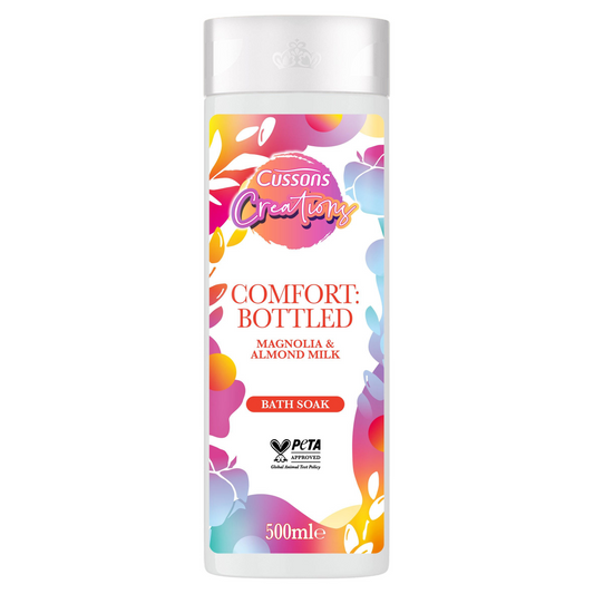 Cussons - Creations Comfort Bottled Magnolia & Almond Milk Shower Gel 500Ml - Highfy.pk