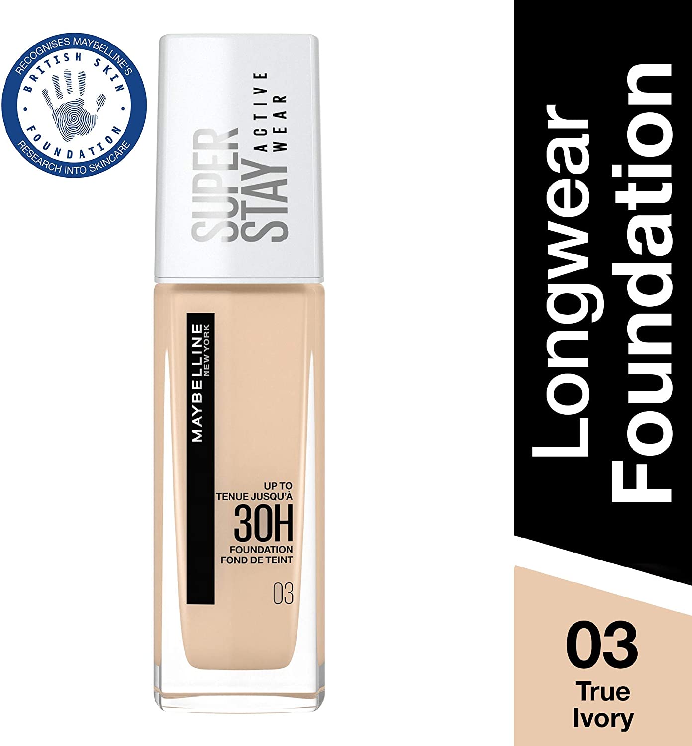 Maybelline Super Stay Active Wear Foundation 30H - 03 True Ivory