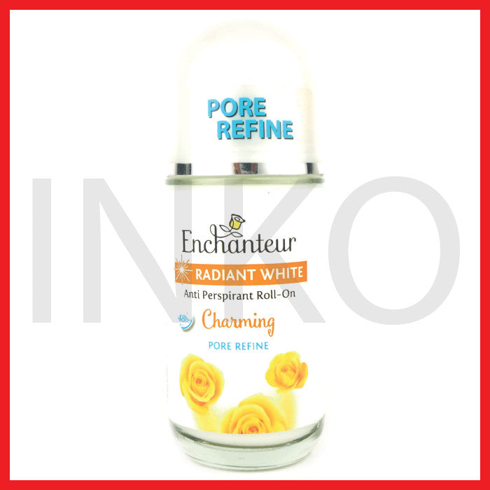 Enchanteur Deodorant Roll On Radiant White Pore Refine Charming 50Ml - Highfy.pk