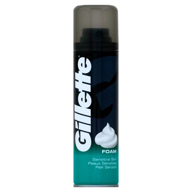 Gillette Shaving Foam Sensitive Uk 200Ml